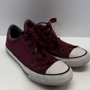 Converse Kids Burgundy Canvas Sneakers